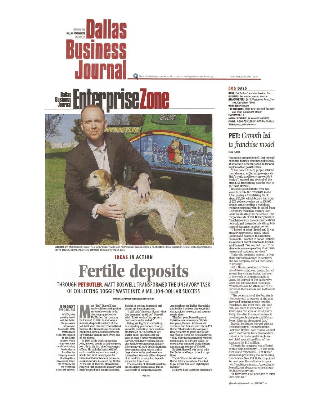 Dallas Business Journal.11.20 11.26.09