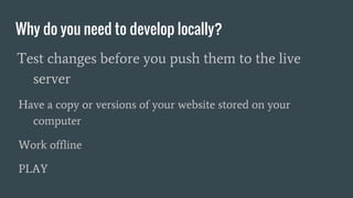 Local development environment | PPTX