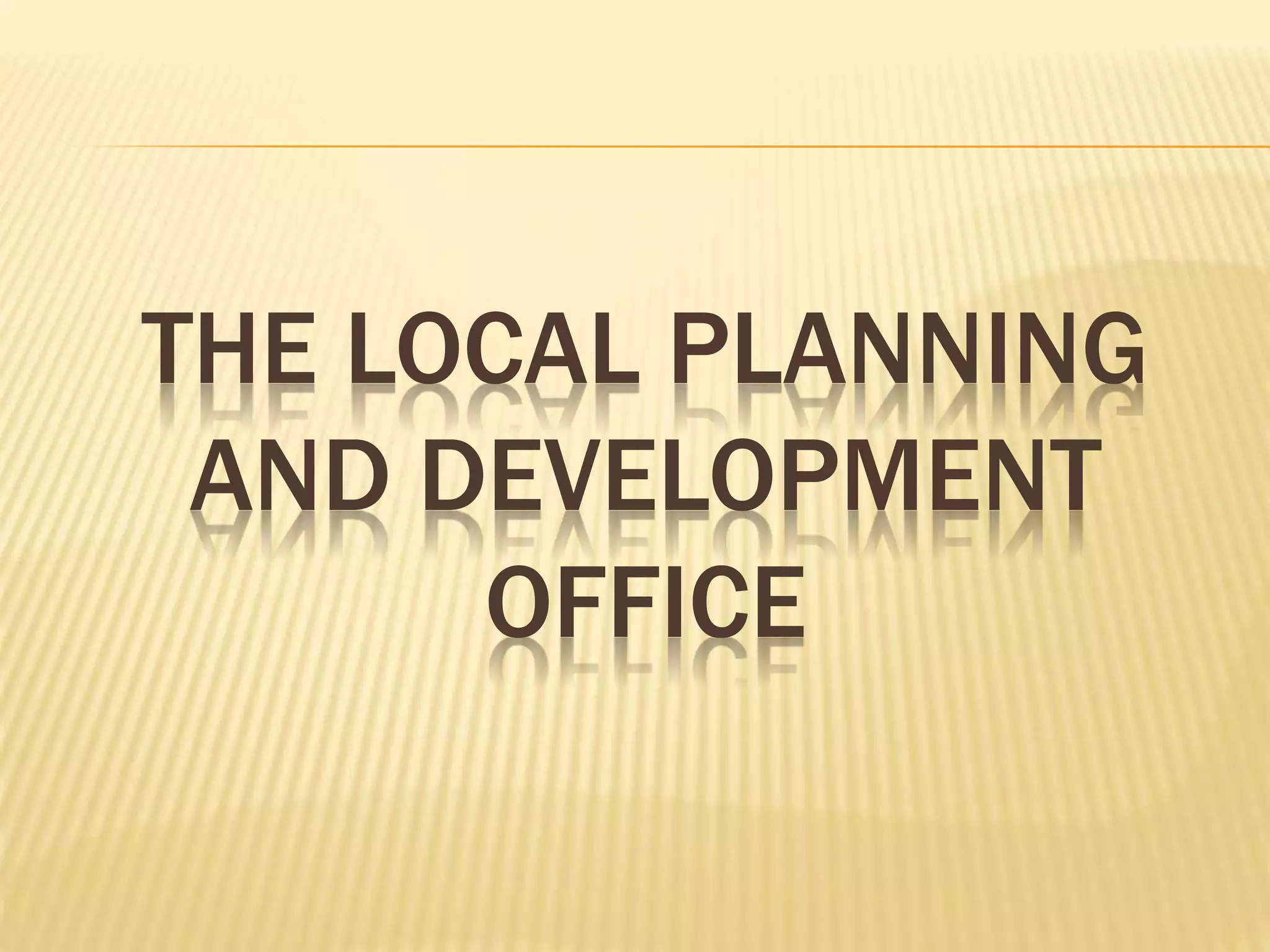 Local development planning | PPTX
