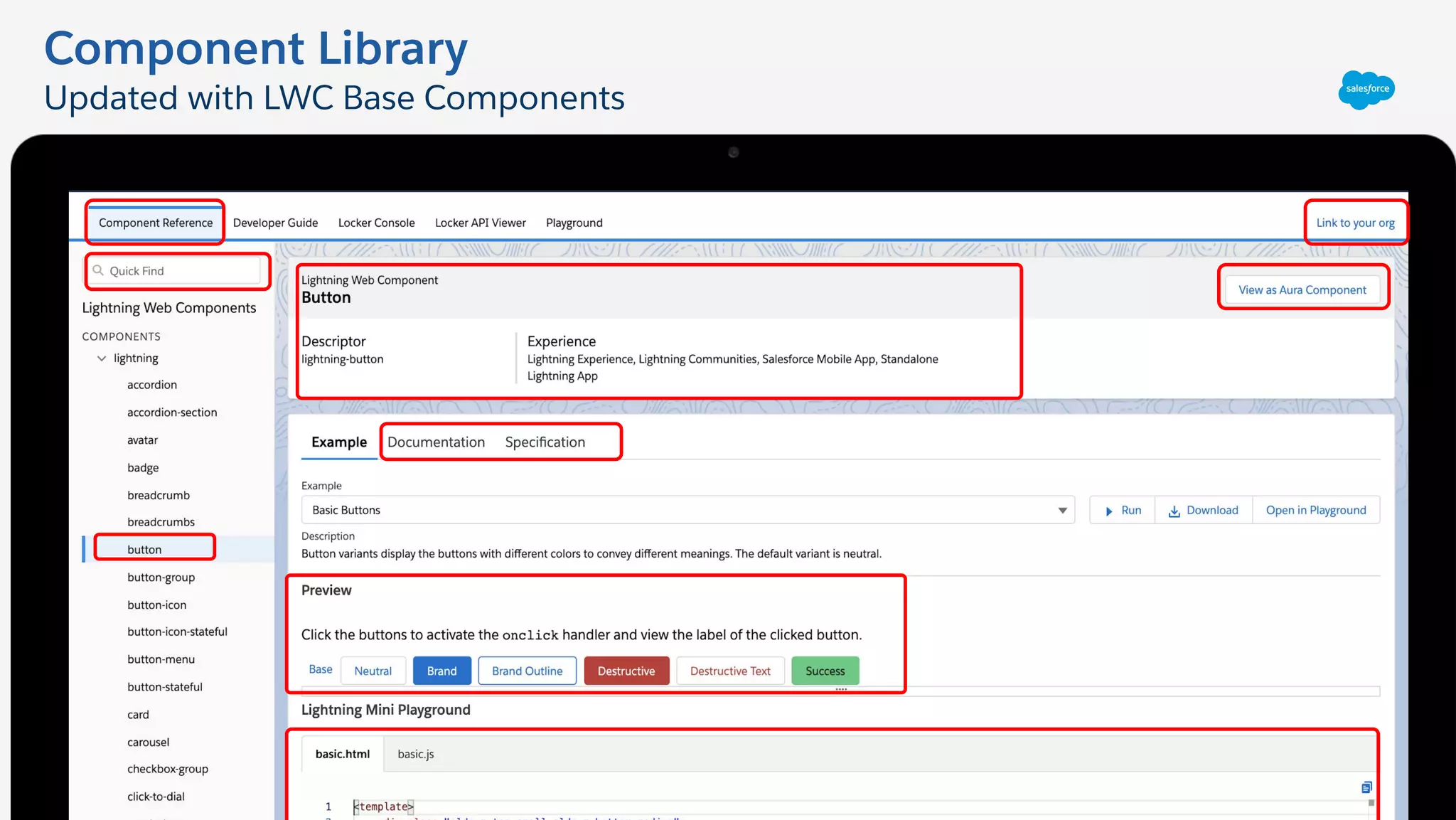 Component Library
Updated with LWC Base Components
 