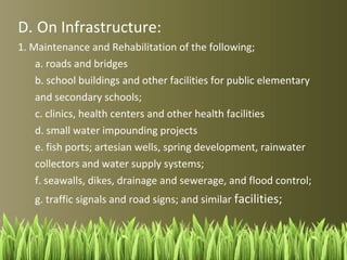 Chapter 2 
Legal Framework 
RA 7160 known as the Local 
Government Code of 1991 was 
passed into law in October 1991 
and implemented in January 1992 
 