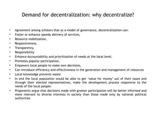 Comprehensive Overview of Decentralized Local Governance and Its Impact ...