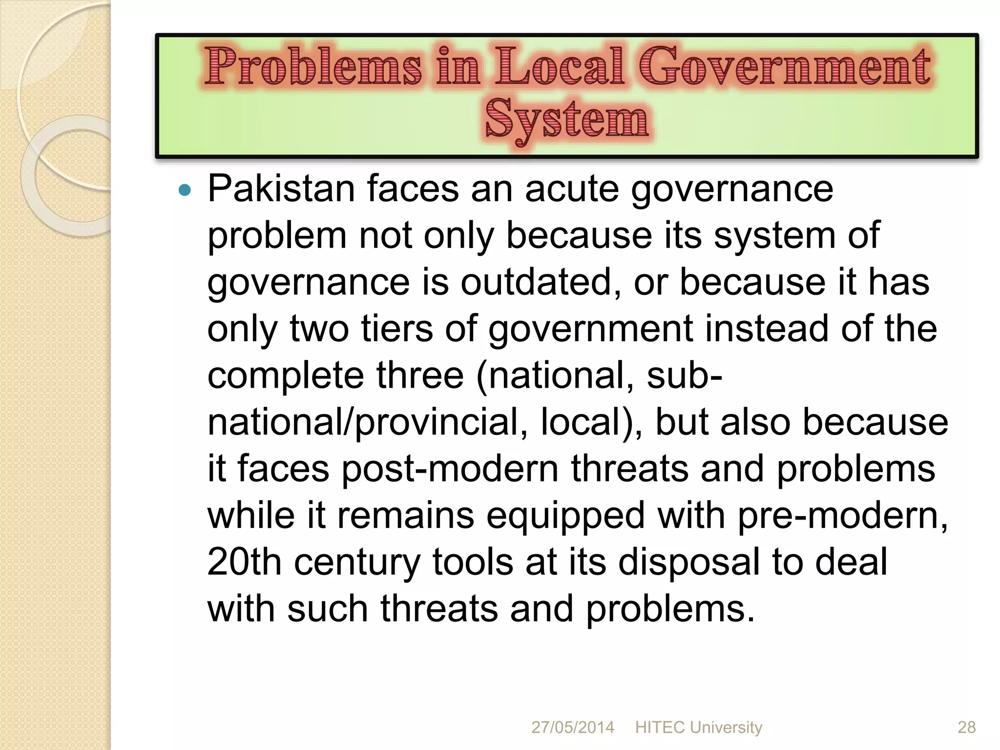 Local government of pakistan | PPTX