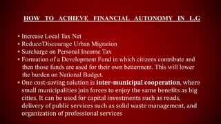 Increasing Local Income Local government presentation | PPTX