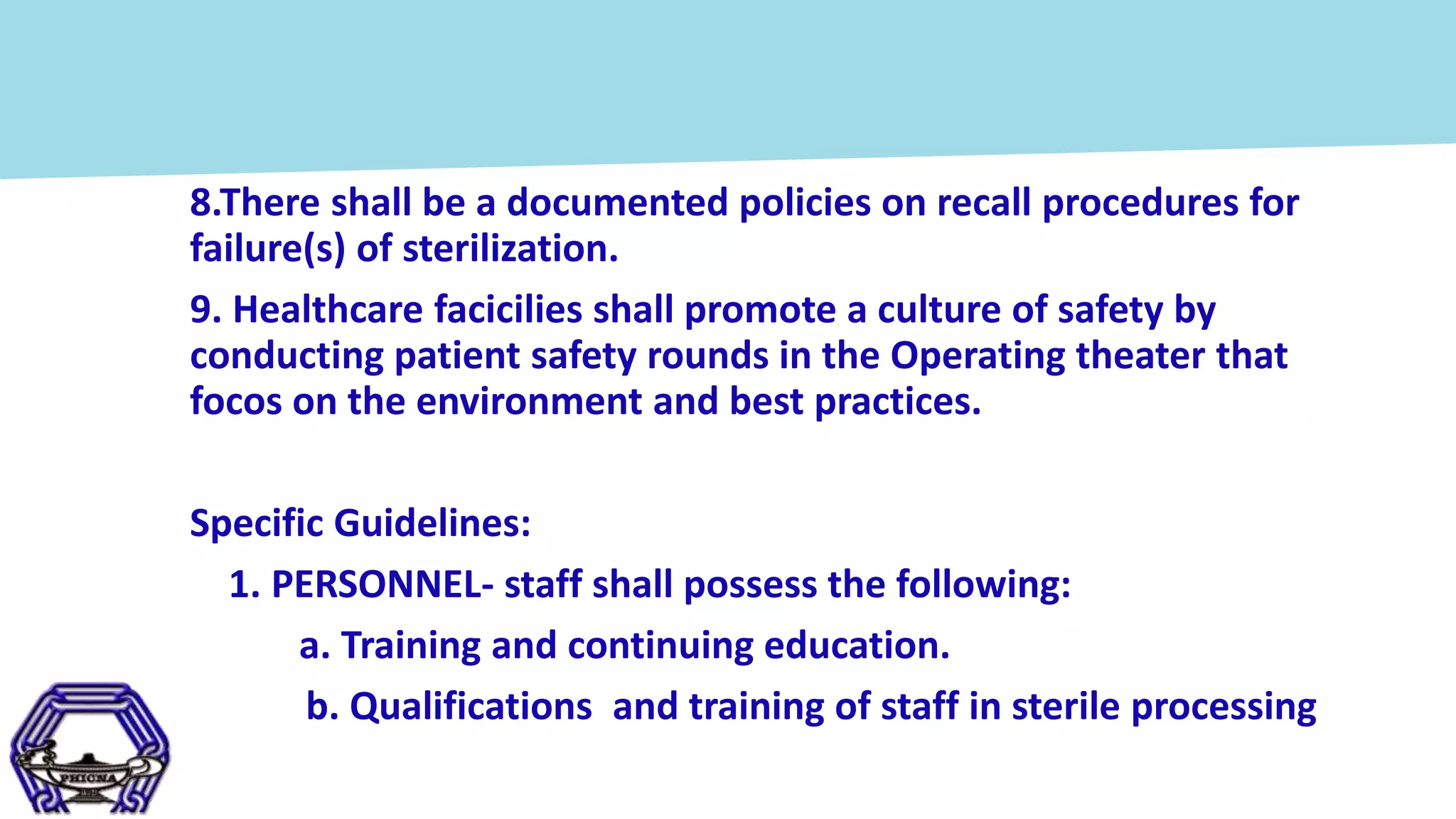 Local Guidelines in Infection Prevention and Control | PPTX