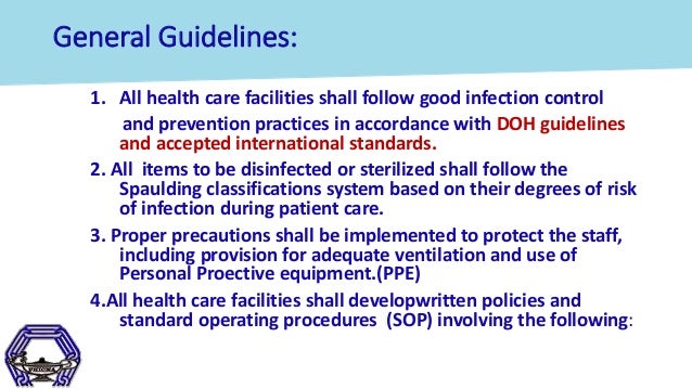Local Guidelines in Infection Prevention and Control