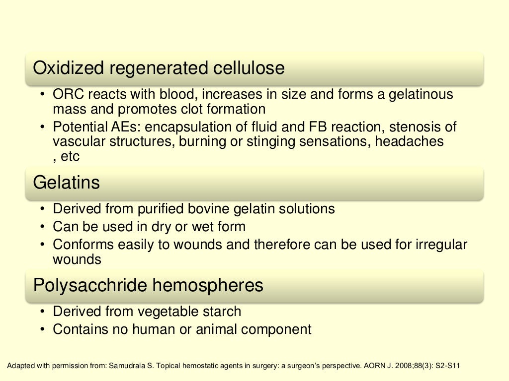 Local hemostatic agents(2)