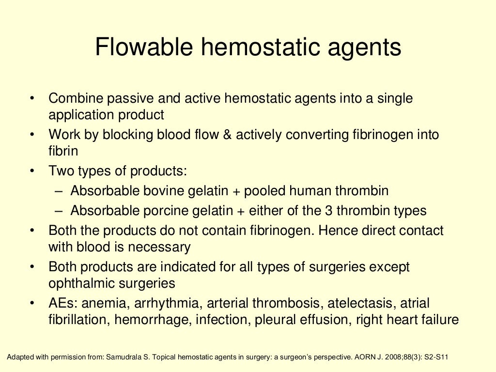 Local hemostatic agents(2)