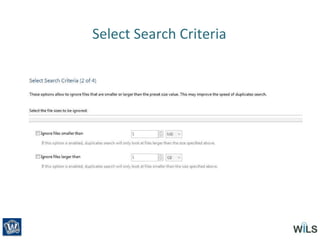 Select Search Criteria
 