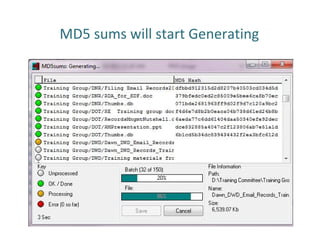 MD5 sums will start Generating
 