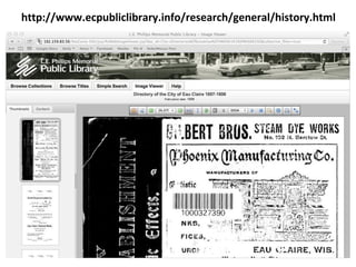 http://www.ecpubliclibrary.info/research/general/history.html
 
