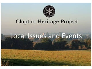 Clopton Bells
Local Issues and Events
 
