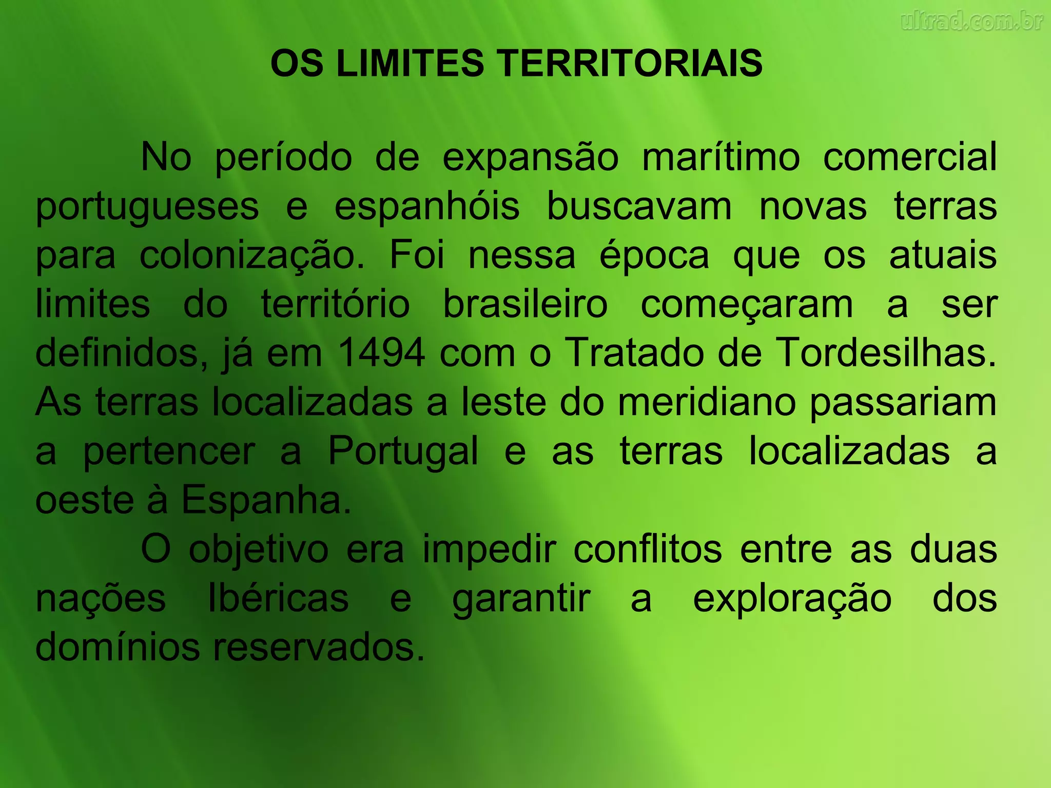 LOCALIZAÇÃO E FORMAÇÃO DO TERRITÓRIO BRASILEIRO | PPT
