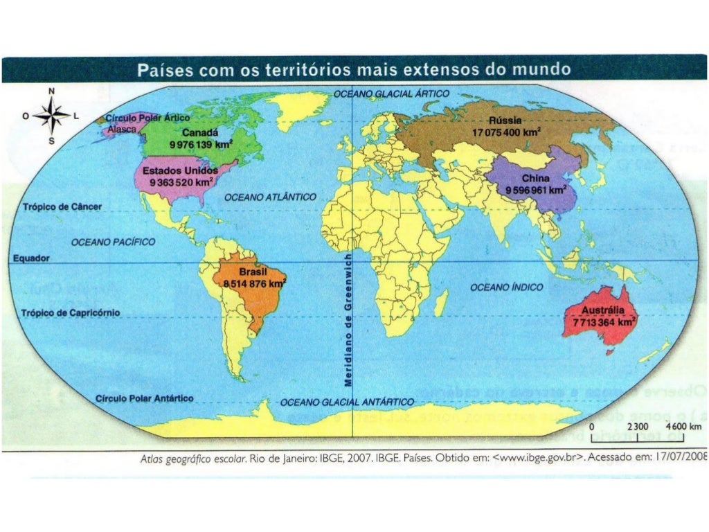 O Territorio Brasileiro Esta Localizado Em Qual Hemisferio