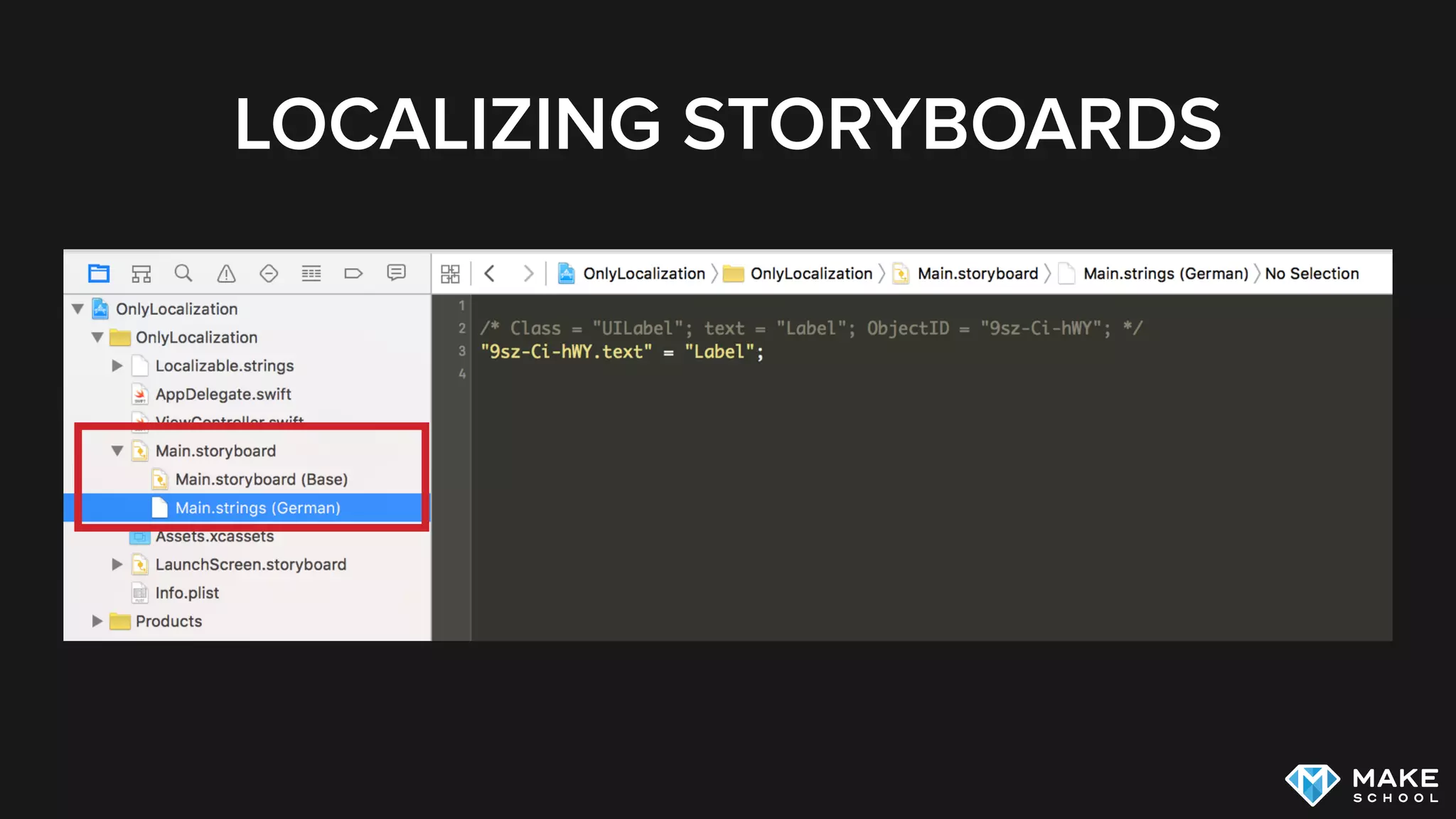 LOCALIZING STORYBOARDS
 