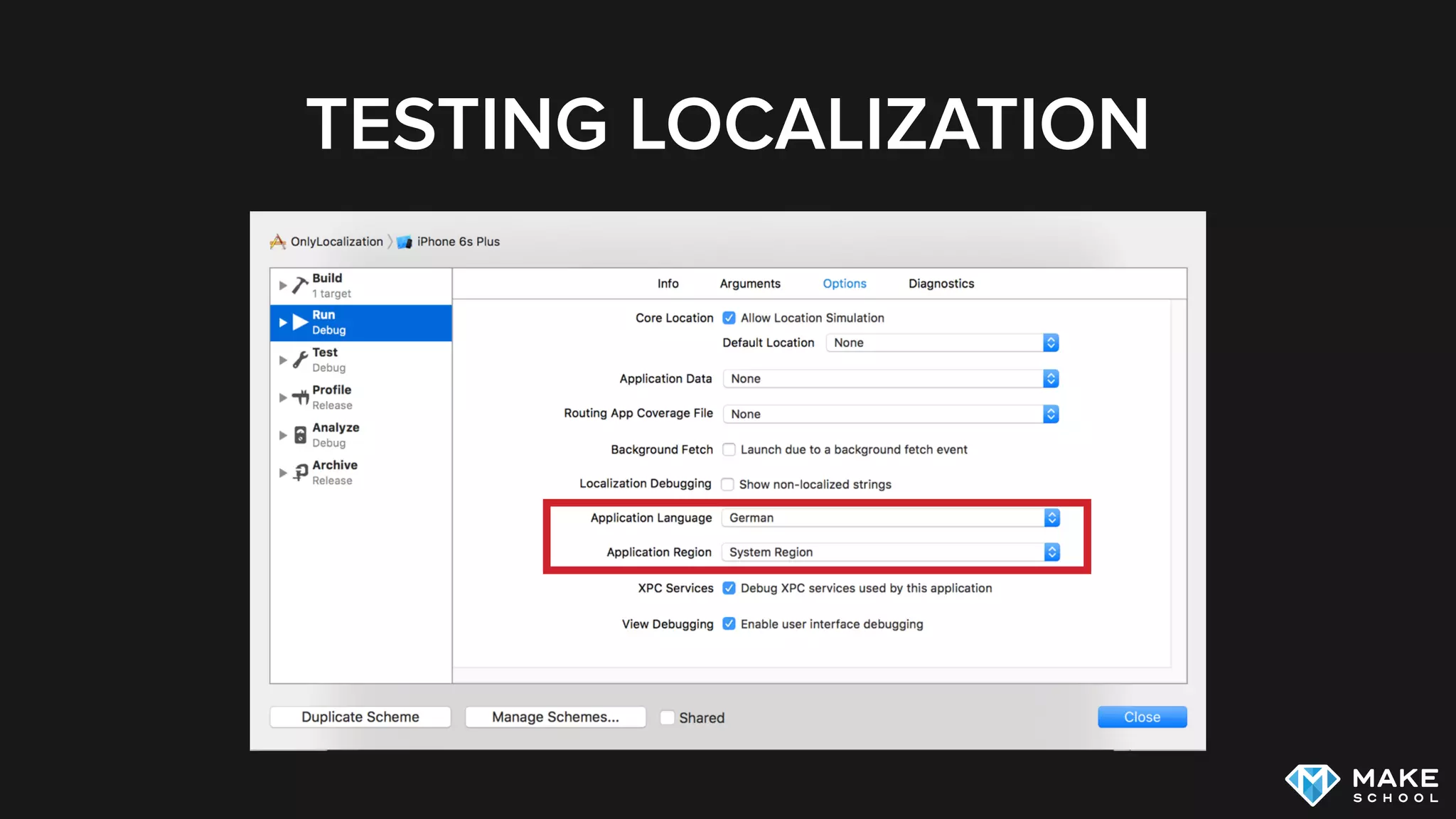 TESTING LOCALIZATION
 
