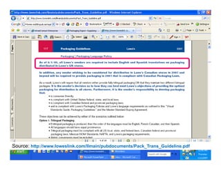 Source: http://www.loweslink.com/llmain/pubdocuments/Pack_Trans_Guideline.pdf
 