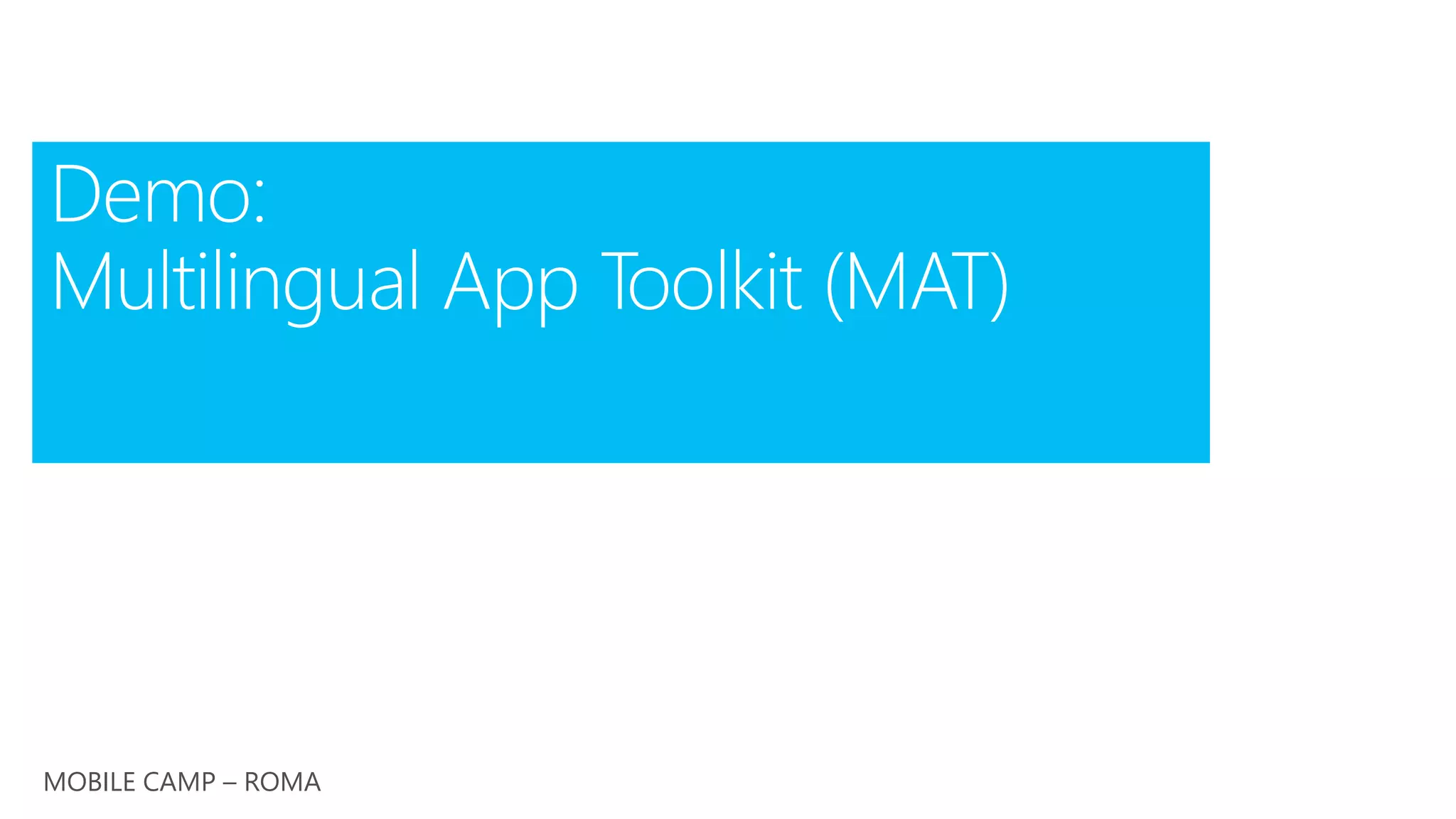 MOBILE CAMP – ROMA
 