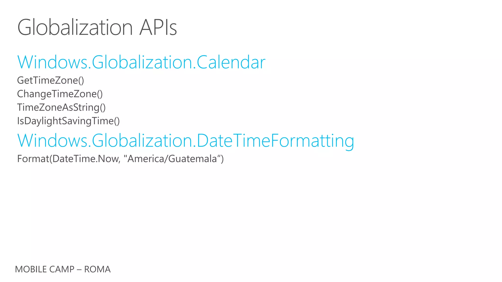 MOBILE CAMP – ROMA
 