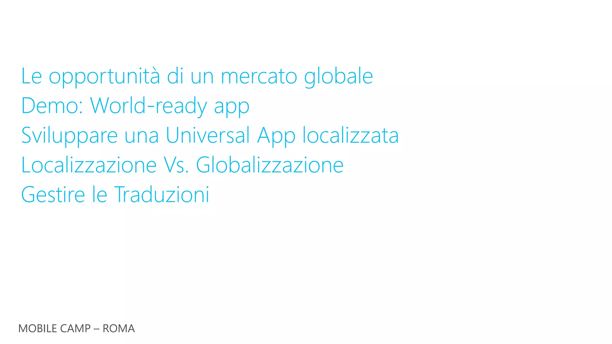 MOBILE CAMP – ROMA
 