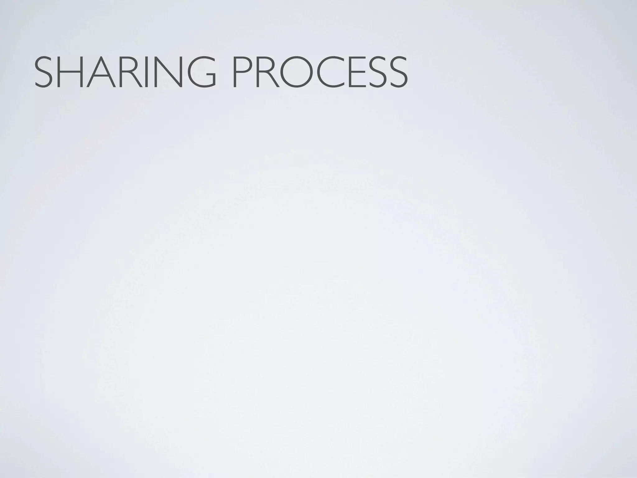 SHARING PROCESS
 
