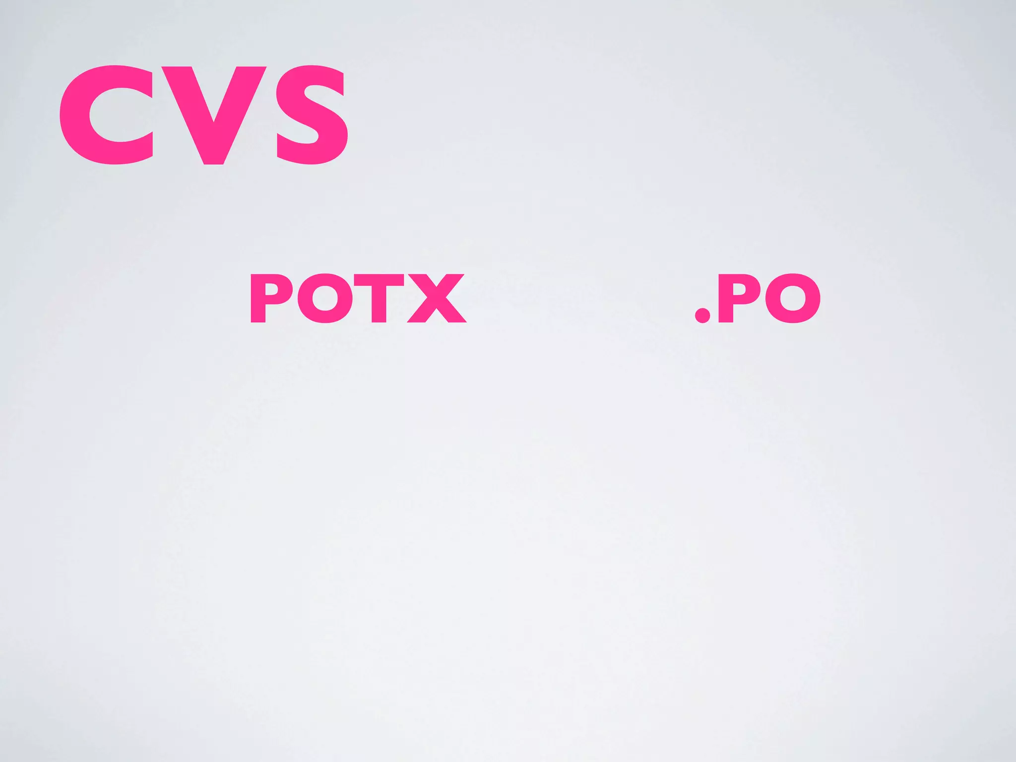 CVS
 POTX   .PO
 