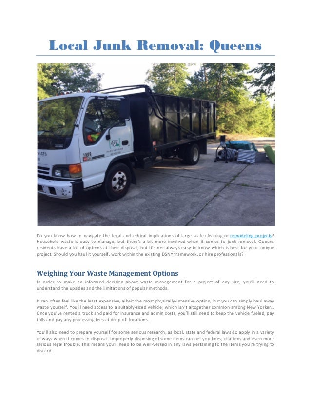 Local junk removal queens