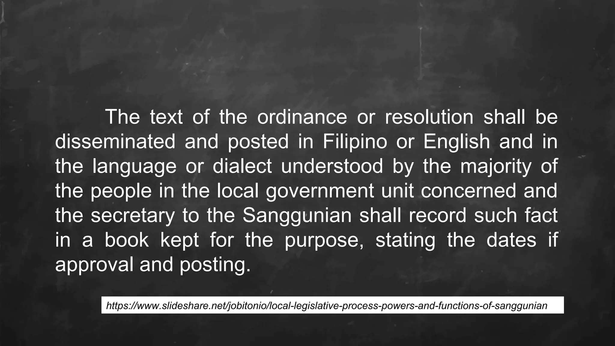 Local Legislation | PPT