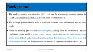 Local Level Chart Local Level Health Planning.pptx