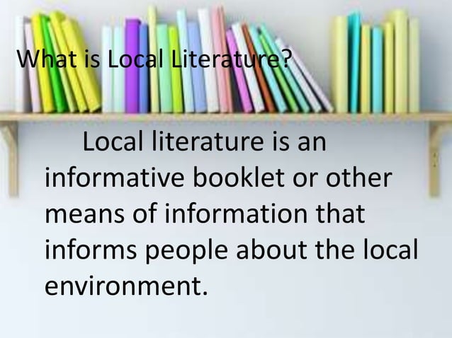 how to explain local literature in research