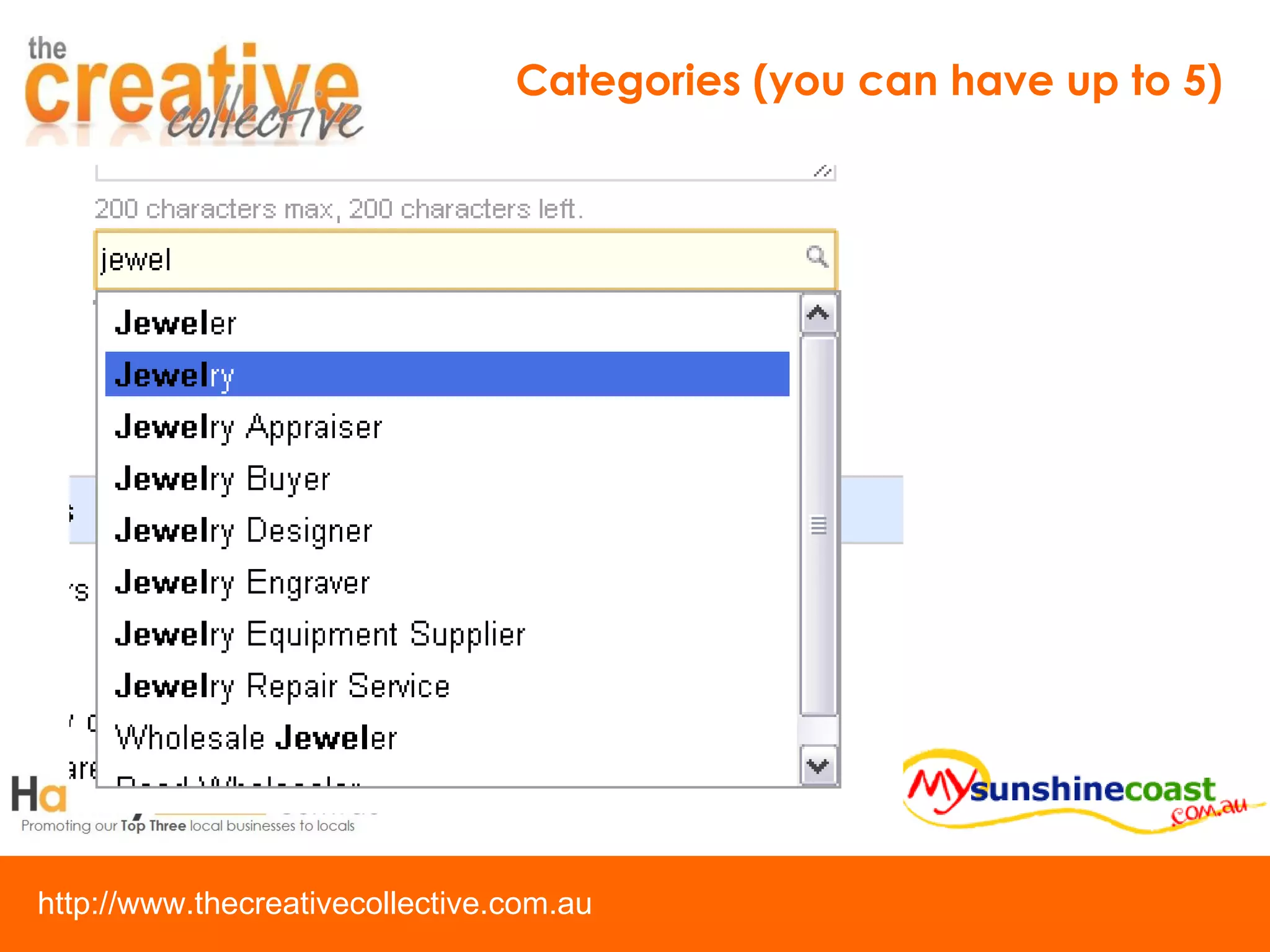 Categories (you can have up to 5) 