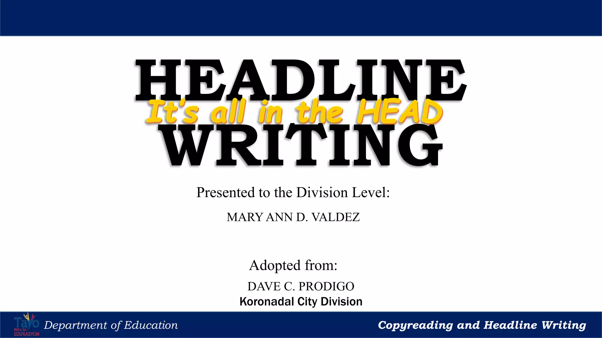 COPY READING | PPT