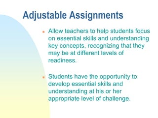 Differentiated Classrooms: Meeting the needs of all learners | PPT