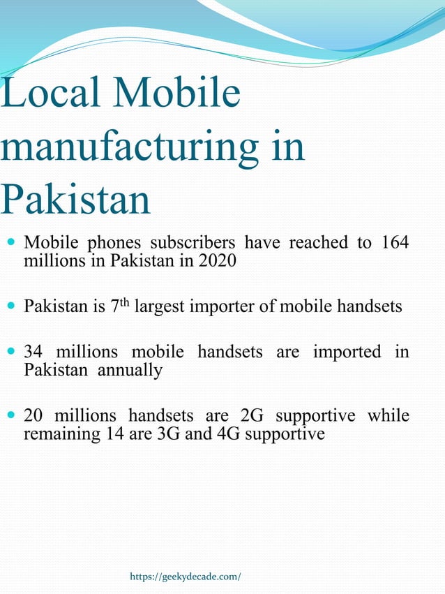 Local mobile manufacturing in pakistan PDF