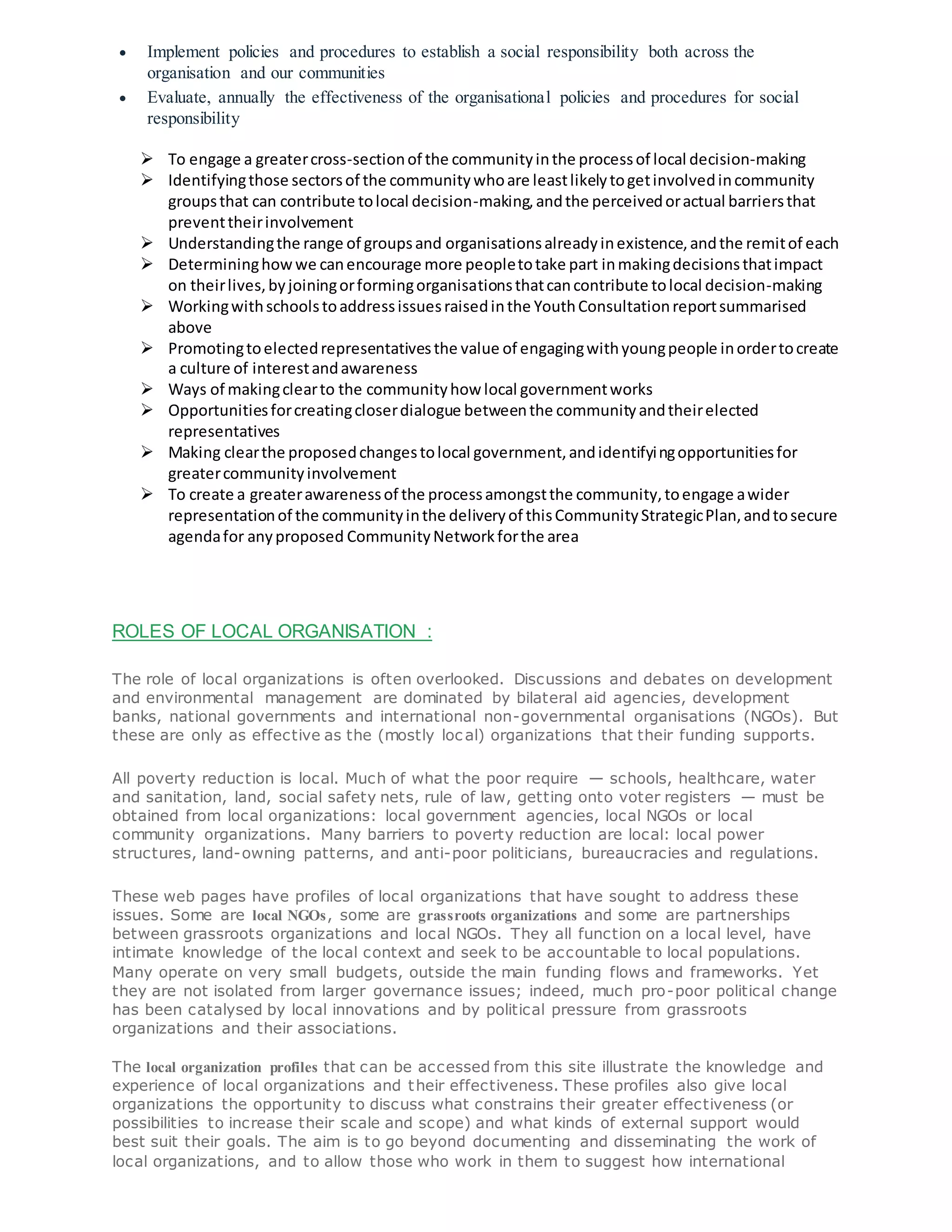 Local organisation | DOCX