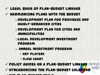 Local planning and budgeting linkage_version 2.0 | PPTX