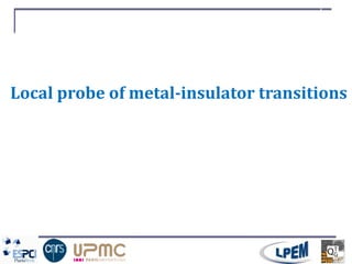 Local probe of metal-insulator transitions 