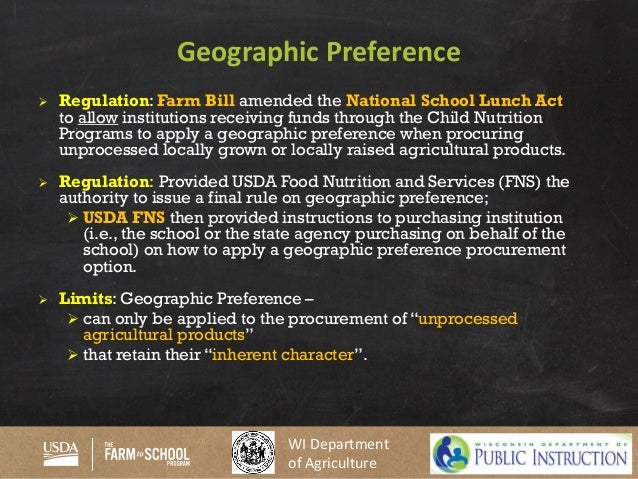 what is a geographic preference
