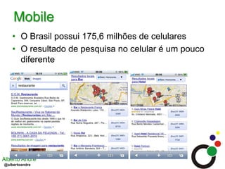 MobileO Brasil possui 175,6 milhões de celularesO resultado de pesquisa no celular é um pouco diferente