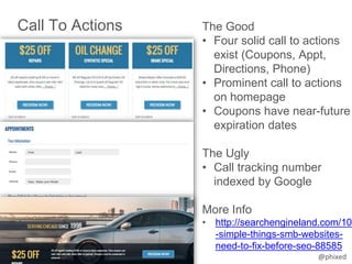 The Good, The Bad, & The Ugly in Onsite Local Search Optimization Slide 43