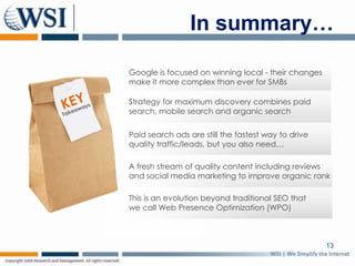   easier to write reviewsMobile searchPlaces searchSources:  comScore, AllThingsDigital, Internet2GoPlace page with HotPotMobile algorithm and apps to help consumers find a local business10
