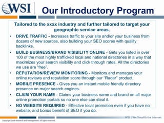 What’s the impact to local business?Easier for Consumers – Harder for BusinessesGoogleImpact1Newsearch featuresGoogle still the top search engine for local consumers