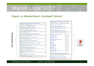 © DIM Deutsches Institut für Marketing Local SEO – David schlägt Goliath 10
Warum Local SEO?
Organic- vs. Blended Search: Suchbegriff „Schuhe“
KeinlokalerBezug
 
