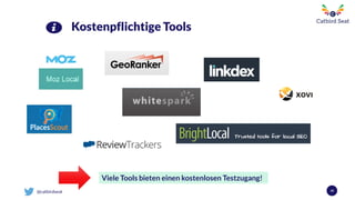 @catbirdseat
Kostenpflichtige Tools
Viele Tools bieten einen kostenlosen Testzugang!
39
 