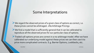 Local and Stochastic volatility | PPTX