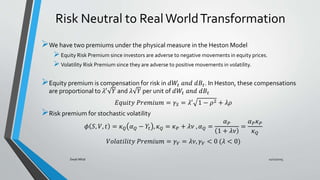 Local and Stochastic volatility | PPTX