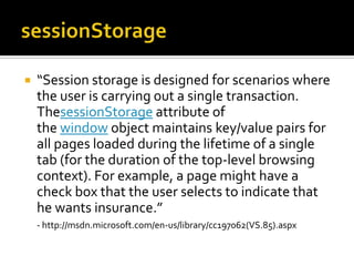 Local storage | PPTX