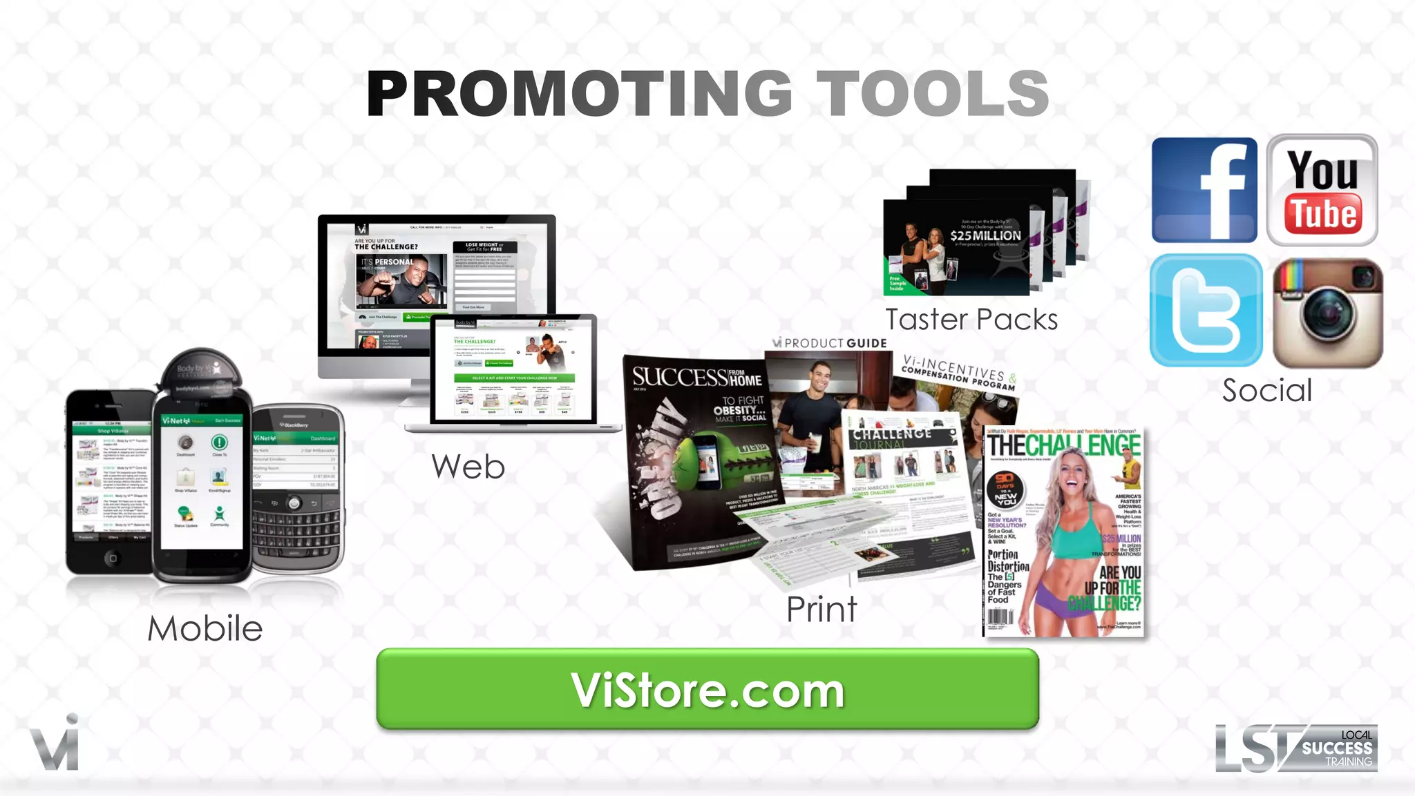 Taster Packs

                                              Social

         Web



                       Print
Mobile
               ViStore.com
 