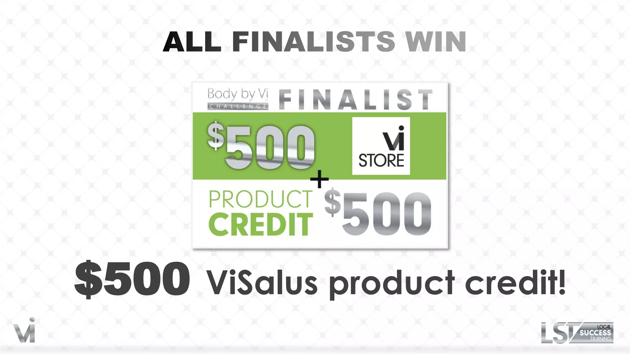 $500   ViSalus product credit!
 