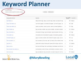 Keyword Planner
@MaryBowling
 